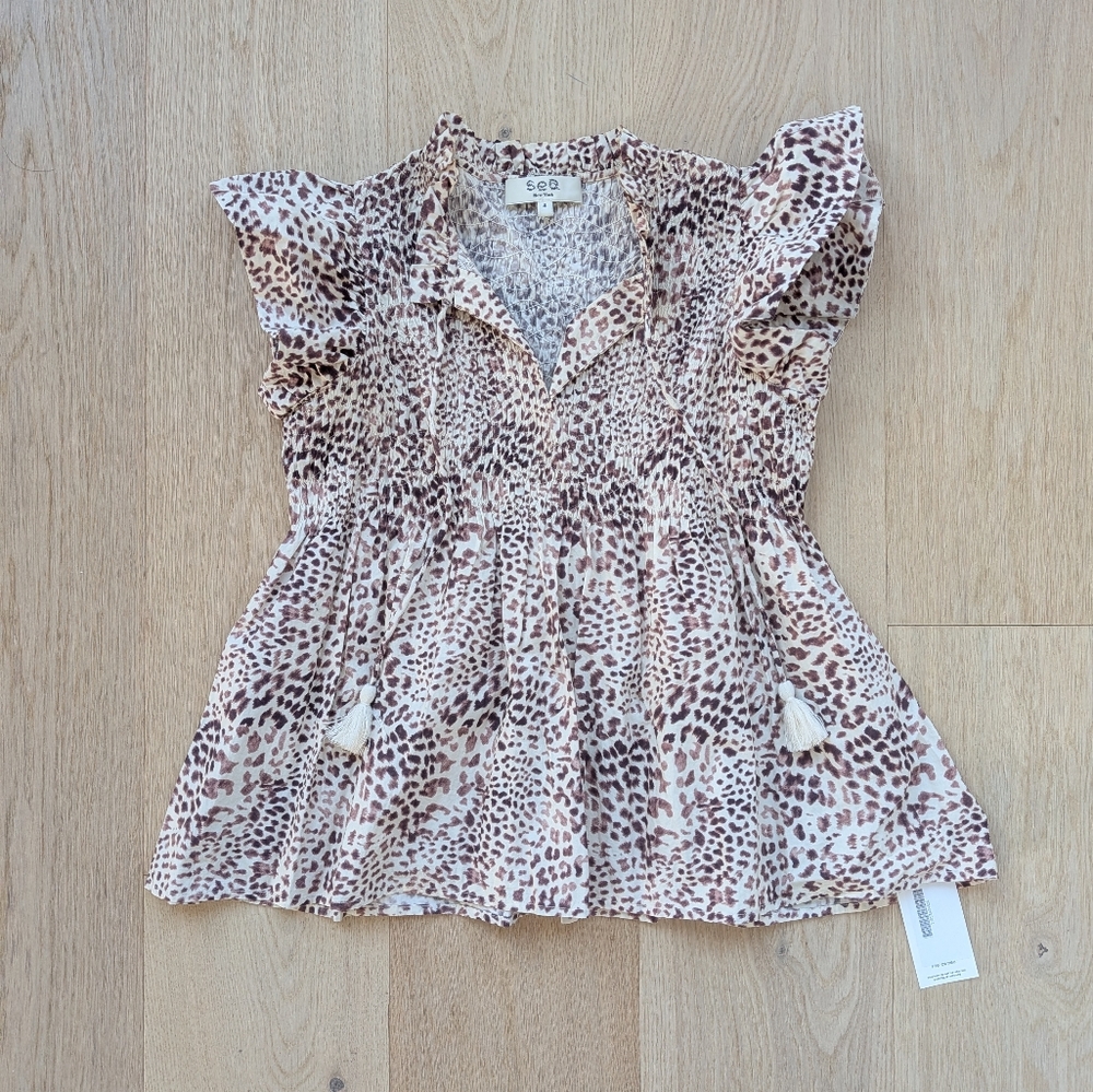 Sea New York Leopard Print Blouse
